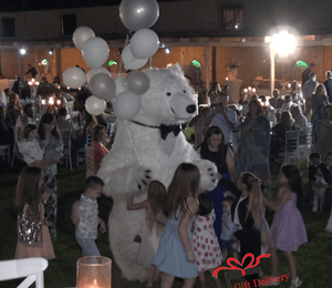 White Polar Bear for Children's Kids Parties in Athens. Order a greeting from a polar bear in Athens. Polar bear for birthday. polar bear in Athens. Order a Polar Bear for children's kids parties. Animator White Polar Bear for a Children's kids Party in Athens. Mascotte White Polar Bear at a kids children's party. Gift Delivery. Polar bear.